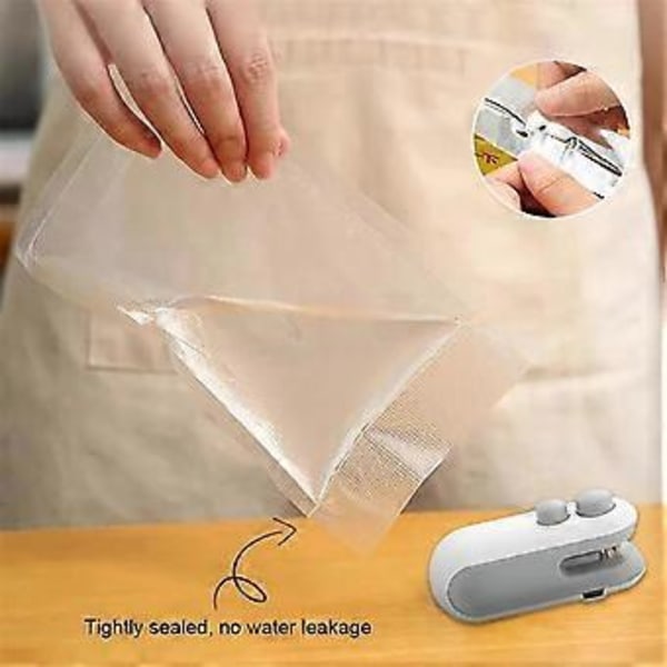 2 ST Mini Värmeförseglare För Påsar Plast Matförseglare Clip Handhållen Förseglare Matförpackning
