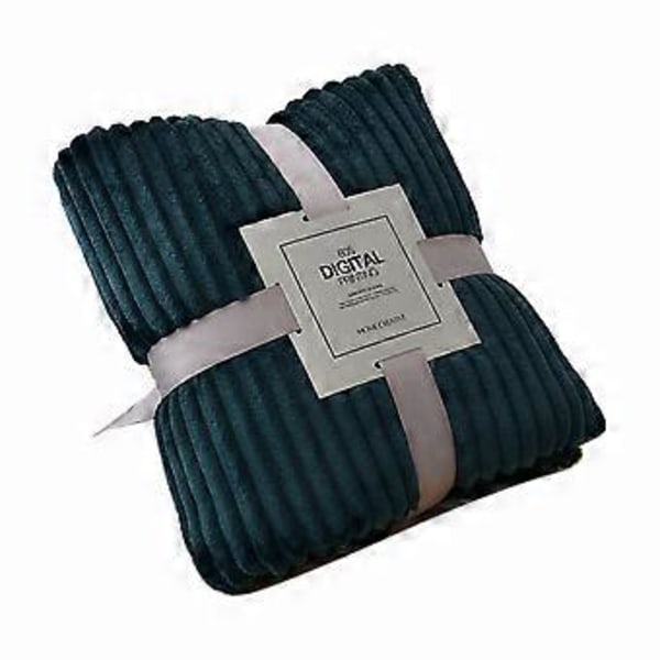 Flannel Fleece Kastetæppe til Sofa Blødt Tæppe Ensfarvet Sengetæppe Plys Betræk til Seng Gave, Q