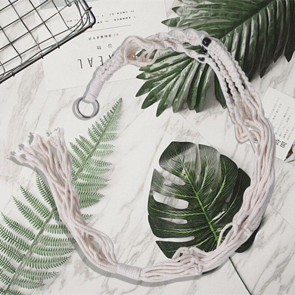 2 st Macrame växt hängare inomhus utomhus hängande planter korg bomullsrep