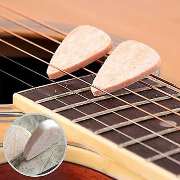 16 stk. Gitarplekter Ukuleleplekter Ullfiltplekter Flerfarget