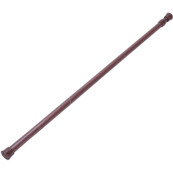 Laajennettava jousi teleskooppinen verkko purje jännitys verhokisko tanko tangot, 55-90 cm, puun väri