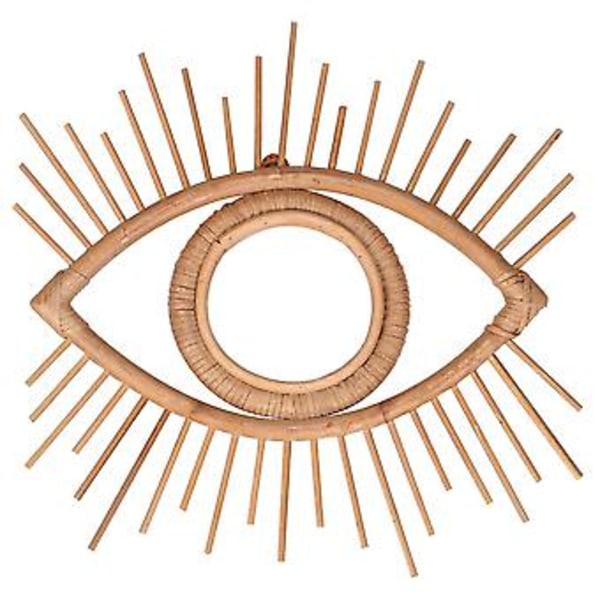Øyeform Dekor Speilramme Rattan Kunst Dekor Sminkespeil Toalett Baderom Vegghengende Speil Fr