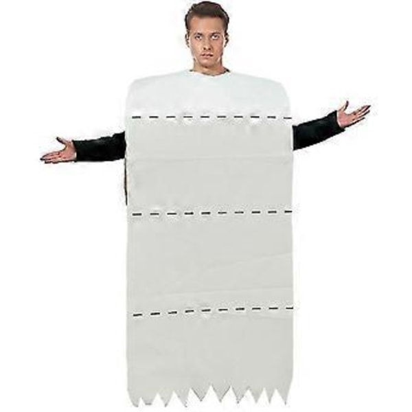 Jättimäinen WC-paperirulla Aikuisten Halloween-asu | Hauska asu miehille ja naisille | Suuri WC-paperirulla-asu | Yksi koko sopii useimmille aikuisille