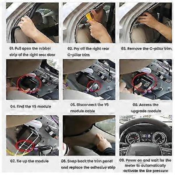 Corolla Cross 2020-2022 autoon Tpms rengaspaineen valvontajärjestelmä rengaspaineen näyttö