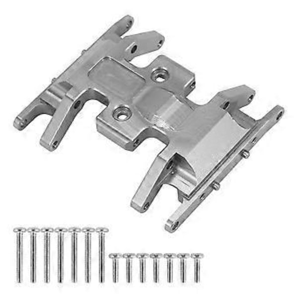 för Axial SCX24 90081 1/24 RC Crawler Bil Metall Växellådsfäste Bas Transmission Hållare Glidplatta Uppgraderingsdelar, Silver
