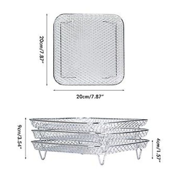 Airfryer-tillbehör, Airfryer-ställ Kompatibelt Stapelbart Dehydrator-ställ Airfryer-ställ Modern Innovation