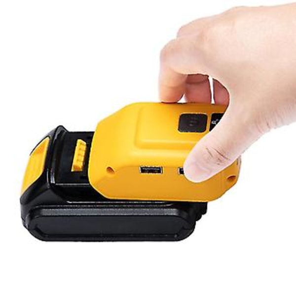 B090 Egnet For 12v18v Verktøy Lader Dobbel Usb Med 3w Lampe