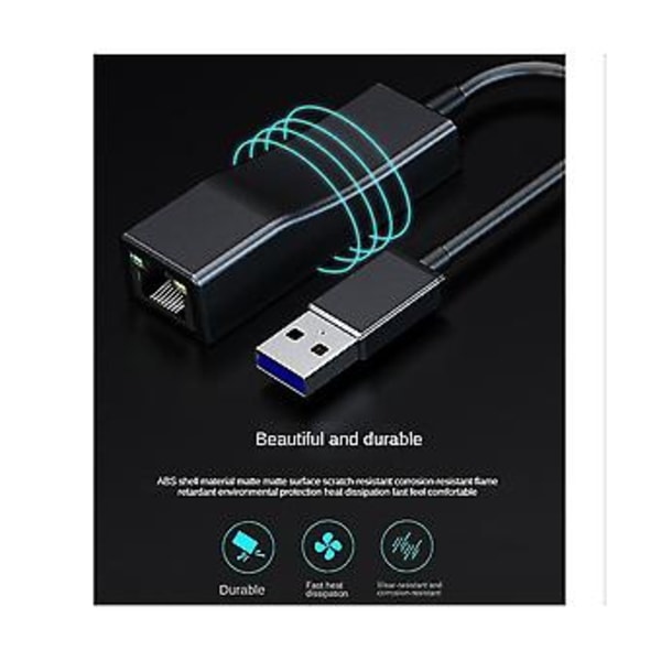 USB til Ethernet-adapter, USB 3.0 til Gigabit Ethernet LAN-adapter Driver Kompatibel For