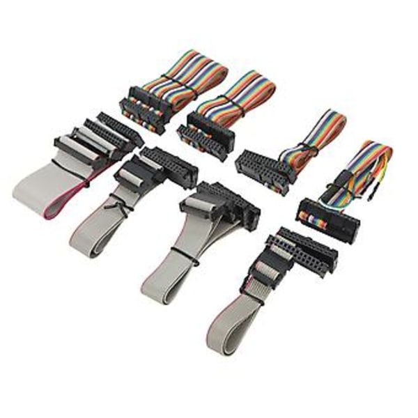 8 stk. ECU Programmer Chip Tuning Værktøj Komplet Kabelsæt Slidstærk Stabil Ydeevne til KTAG V7.020 V2.25 Rød PCB