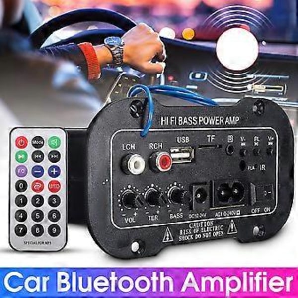 5 Tommer Bil Digital Forstærker Bluetooth Forstærker HiFi Bas Effektforstærker Stereo USB TF Fjernbetjening Bil Hjemmetilbehør