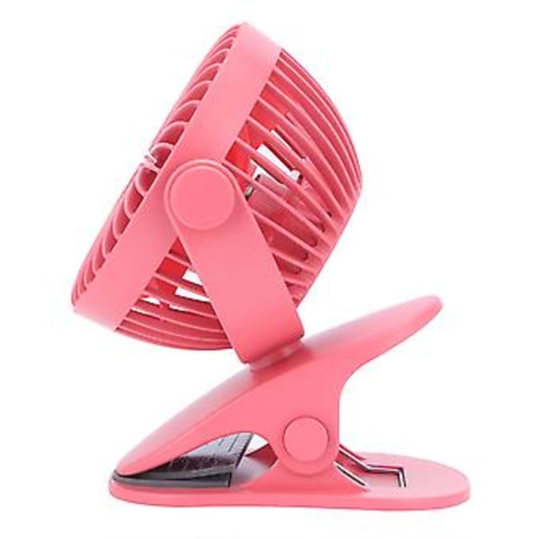 Klapvognsventilator, rød skrivebordsklemmeventilator USB-ventilator Klemmeventilator Gennembrudsteknologi