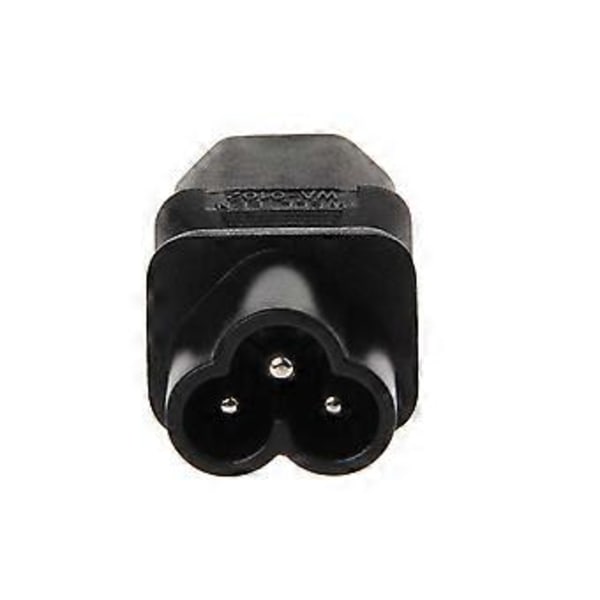 IEC 320 C13 Hona Till C6 Hane 3-Pin Klöverblad Kontakt Konverterare AC Strömadapter