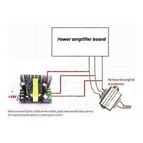 Lydmodul Enkelt DC 12V til 18V Subwoofer Bil Audio Modifikation Forstærker Isolation Boost Dobbelt Strømmodul