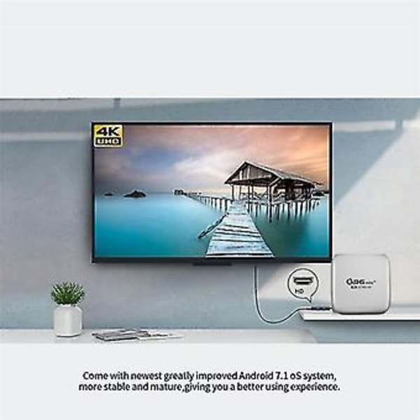 Q96 Mini TV Box 5G + Wifi TV Box Amlogic S905w 4-ydin 64bit 4gb + 32gb Wifi-soitin
