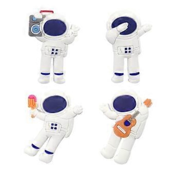 4 stk./sett Kjøleskapsmagnet Avtakbar Realistisk Pvc Astronautform Kjøleskapsmerke Hjemmeinnredning