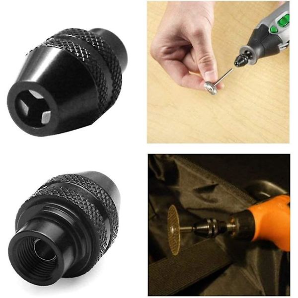 2 st universella nyckellösa chuckersättning Mini Quick Change Chuck för Dremel 4486