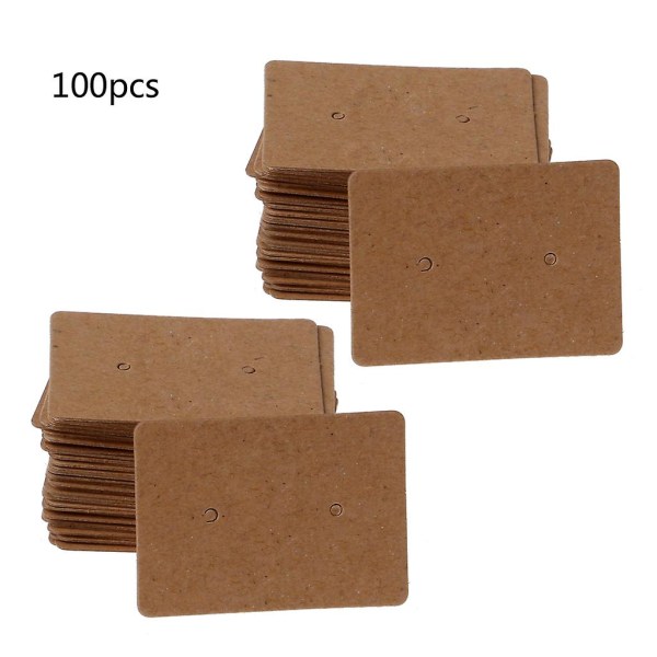 100 st/set Kraftpapperskort Örhängen Örhängen Display Smycken Förpackningskort