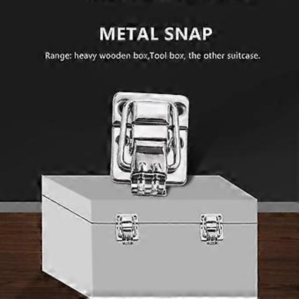 Metall Snäpplås Resväska Lås 30x43mm Silver