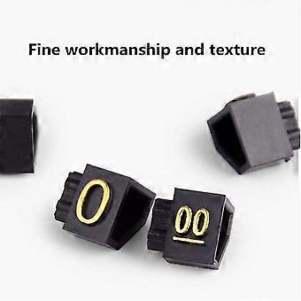 20 Set Prisdisplay Fyrkantig Justerbar Prislapp för Prisdisplay Diskbänk Nummer Bokstav Dollar Pris Block Kit M