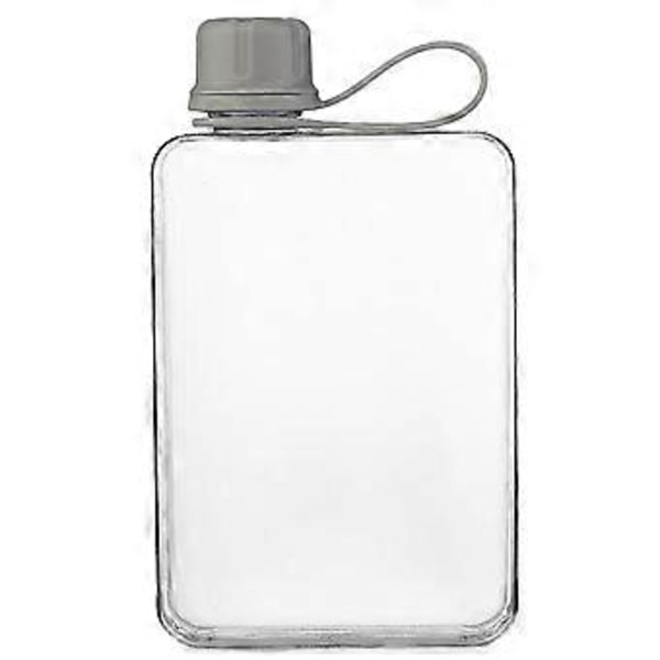 Neliömäinen juomapullo 500ml Kannettava Litteä Juomakuppi Ohut Kylmäpullo Urheiluvesipullo Kesäinen Vesipullo Retkeilyyn B