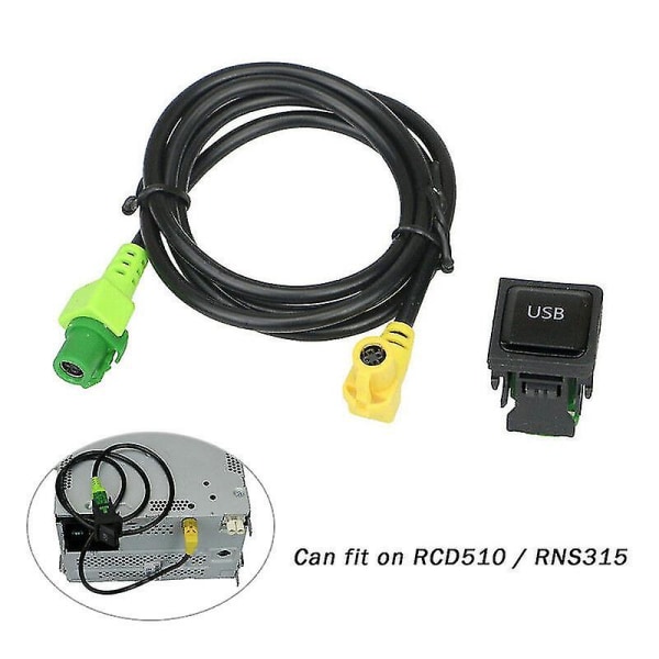 Bil USB Aux Switch Kabel USB Audio Adapter Rcd510 Rns315 For- B6 B7 Golf 5 Mk5 Golf 6 Mk6 5 Mk5 Cc