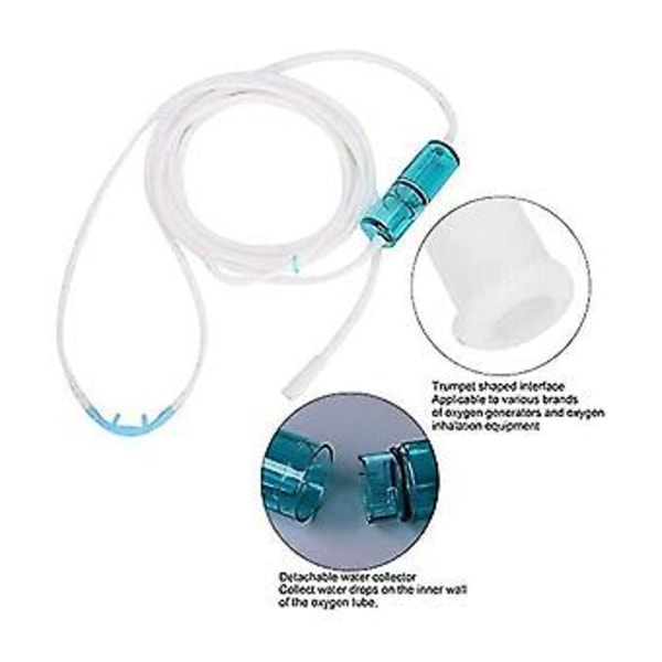 2 st Nasal Syreslang Elastisk Silikon Syreslang Nasalkanyl Syreslanganslutningar