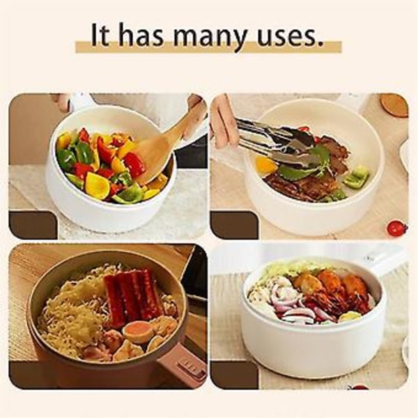 2l -toiminen sähköinen Er, sähköpannu, tarttumaton pannu, paista, hauduta, keitä, sopii Fo