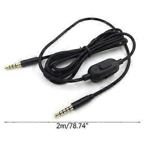 Erstatningslydkabel Bærbar Ledning for Astro A10 A40 Gaming Headset Ledning Ultra-Holdbar Lydledning Volumkontroll