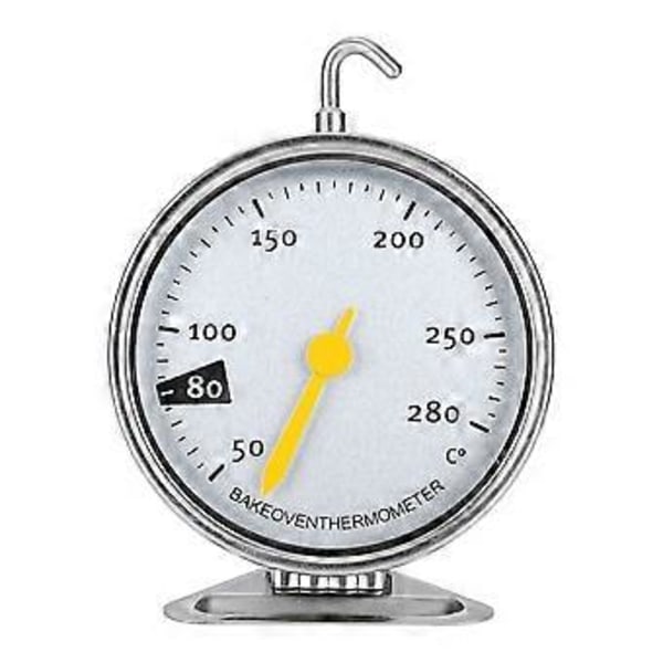 Ugnstermometer i rostfritt stål med stor urtavla, krok, köksredskap för matlagning, 50-280℃