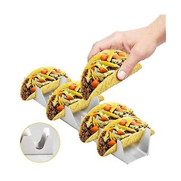 4 stk. Rustfrit stål W-sd Burritos Pandekager D H S Ba Madstativ Til Opvask O