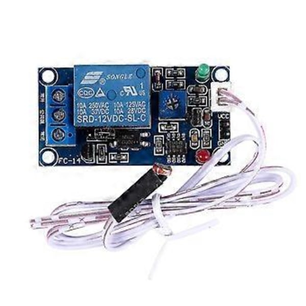 DC 12V Fotoelektrisk Strömbrytare Sensor Relämodul 50mmx25mm Med 2 Kablar