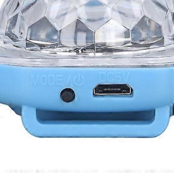 Mini USB LED Dansljus ABS Knapp Ljudkontroll Bil Färgrik Lampa för Danslokaler