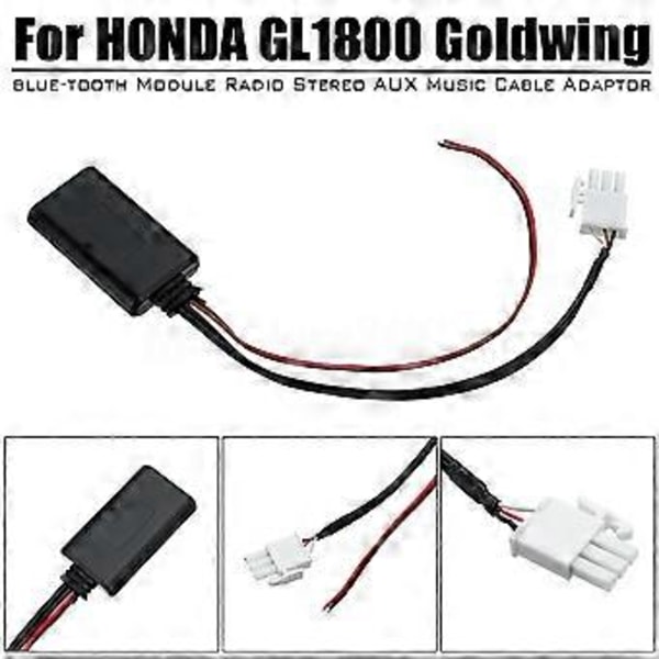 Bluetooth Modul Radio Stereo AUX Musik Kabel Adapter för GL1800 Goldwing