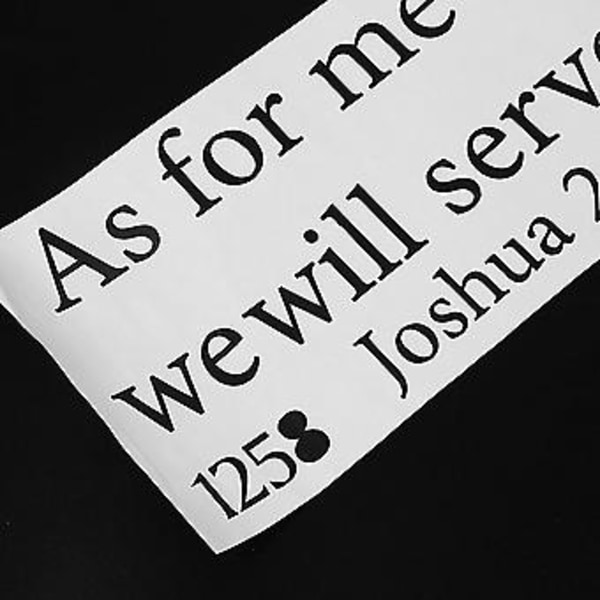 As And Serve The Lord Dekal PVC Klistremerke