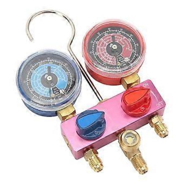 -M02 Kølemiddel Diagnostisk Manifold Måler G1/4 Tilstand Manometer Trykmåler Køleværktøj til R22/32/R410A
