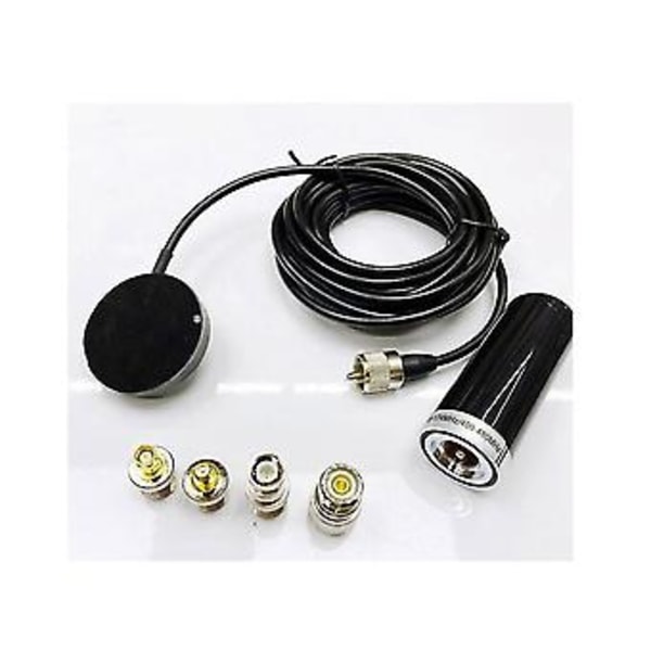 Kjøretøy/bil Mobilradio VHF/UHF Dual Band Antenne 9cm Base Magnetisk Feste BNC Hann 5m Kabel For BC