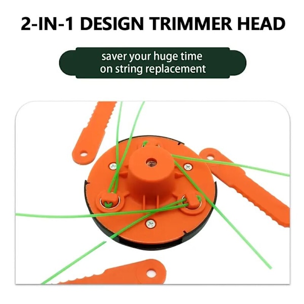 1 stk universell 3-linjers trimmerhode buskkutter ugresshode gressklipperhode bensin buskkutter tilbehør