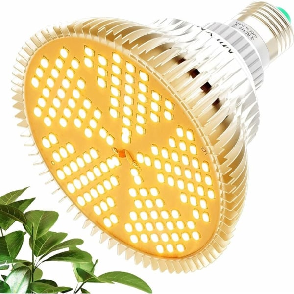 Grolampe 150W Plantelampe 150 LED Sollignende Hortikulturlampe Full Spectrum Plantevekstlampe E27 LED for Innendørsplanter Drivhus Hage S