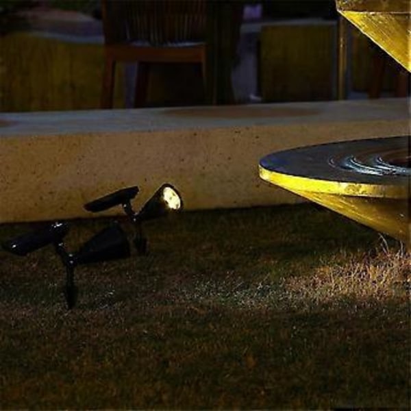 Solarlampe Utendørs Lys Skiftende Bakke Hagearbeid Hagelys Vanntett Landskap Spotlights Hagedekorasjon, B