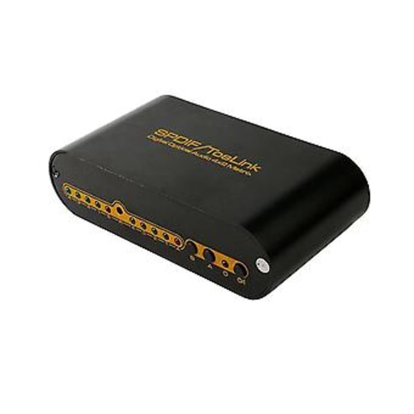 Spdif Tos Digital Optisk O 4x2 Ser 4 Inn 2 Ut Videokonverter For /lpcm2.0/dts Eu Plu