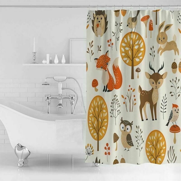 Curtain Living Room Forest Animal Fox Blackout Curtains Thermal Insulated UV Resistance Bedroom Children's Room Eyelet Curtains Kitchen Window Decor