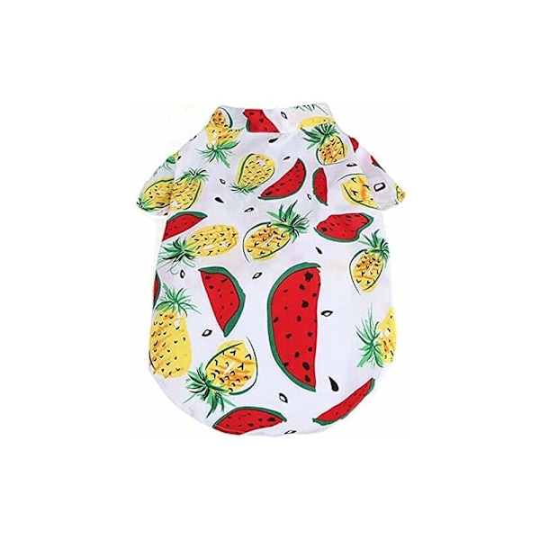 Hawaiian Dog Shirts (Hvid og Rød-Xl)-Fei Yu
