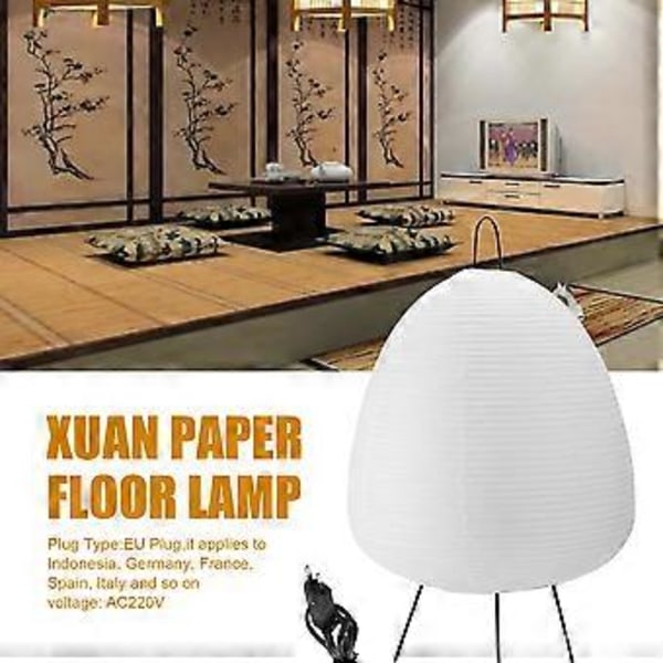 Harmony Valaistu Paperilamppu, Wabi-Sabi Koristelamppu Riisipaperi, Riisipaperilamppu EU-pistoke