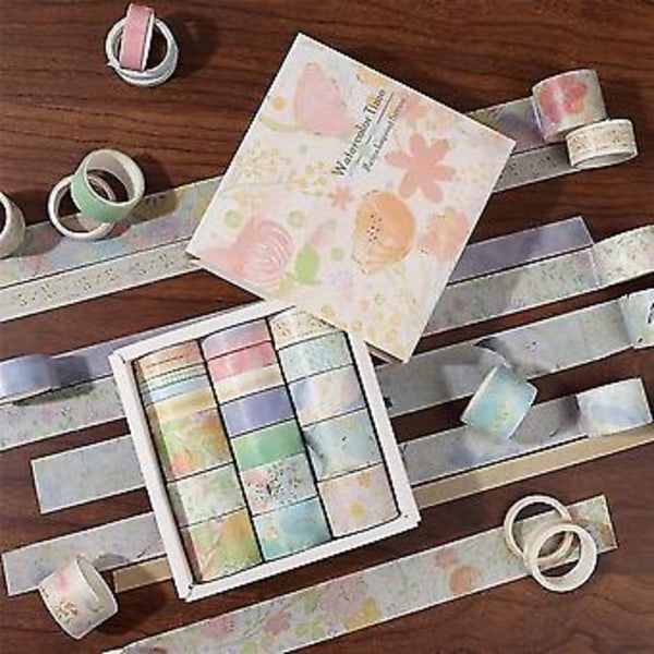 20 kpl Retro Washi -teippisetti Peittoteippi Paperitarvikkeet Päiväkirjatarvikkeet Ruudukko Scrapbooking Koristeellinen Ad