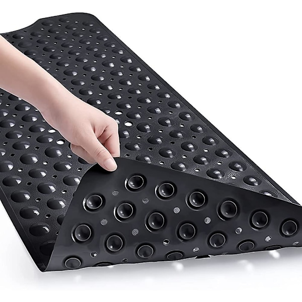 Extra lång badrumsmatta med starka sugkoppar halkfri badmatta PVC-material