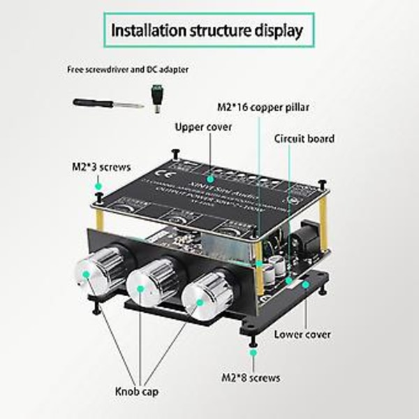 Xy-e100l 2.1 Chl För Tand O Förstärkarmodul 50wx2+100w Hög Och Låg T Subwoofer Am