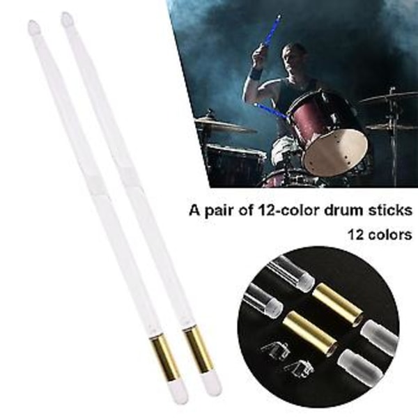 5a Akryl Lysande Trumstock Led Up Trumma Jazztrumma I Sta 13c