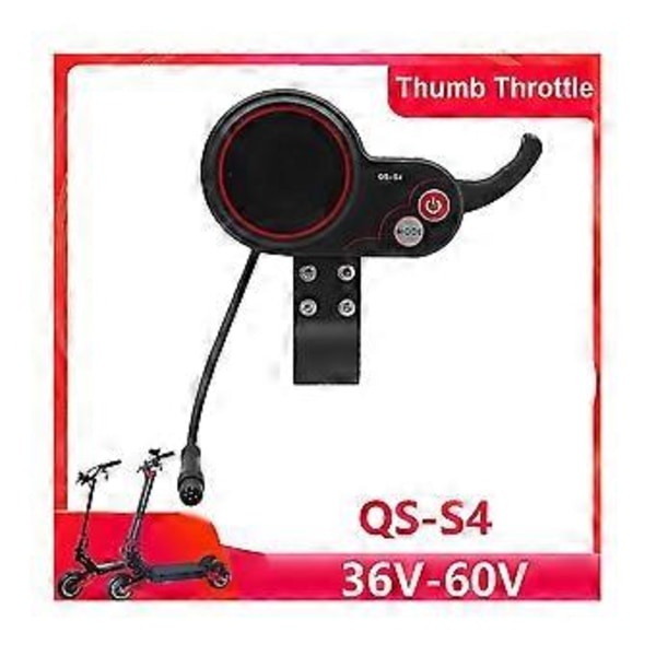 Qs-s4 36v-60v Tumgas LCD Display Mätare För Zero 8 9 10 8x 10x Elscooter 6pin Display