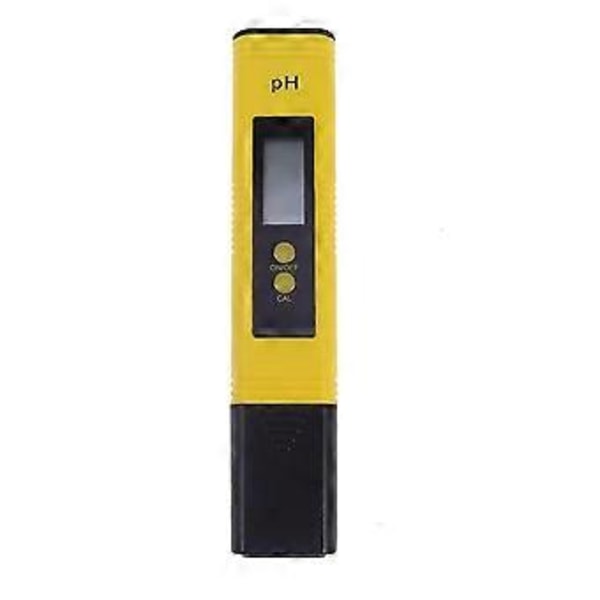 Bärbar pH-mätare Penna Akvarier Vattenkvalitetsdetektor LCD Digital Display pH-mätare Vattenkvalitetsmonitor för Dricksvatten (gul)