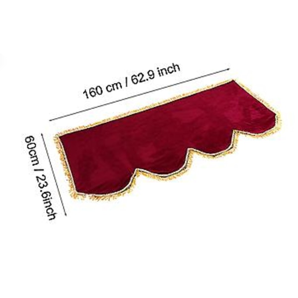 Pleuche Dammskydd Dekorerad Keyboardöverdrag för 61/88 Tangenters Elektronisk Piano (Burgundy 88 Tangenter)